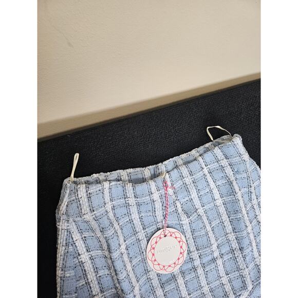 Umgee Blue Plaid Ruffle Hem Skirt - Picture 4 of 14